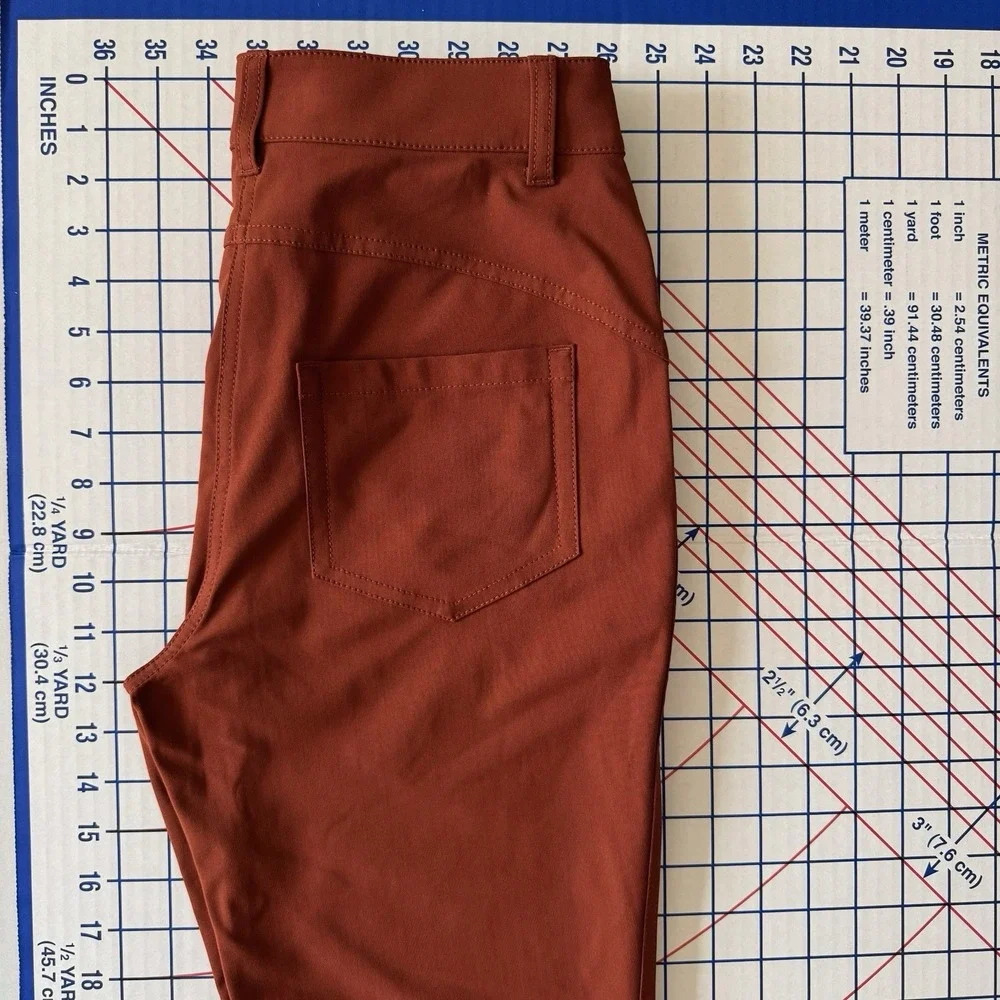 Lululemon Womens City Sleek 5 Pocket Pant 7/8 Size 6 Terracotta Orange